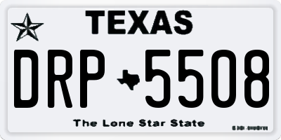 TX license plate DRP5508