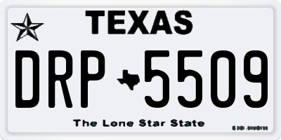 TX license plate DRP5509