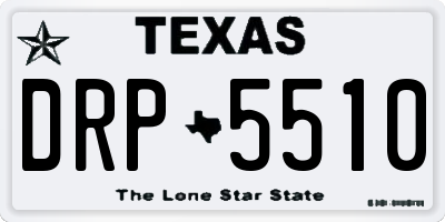 TX license plate DRP5510