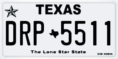 TX license plate DRP5511