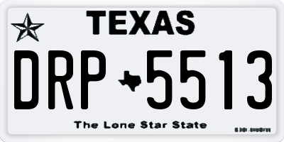 TX license plate DRP5513