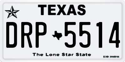 TX license plate DRP5514