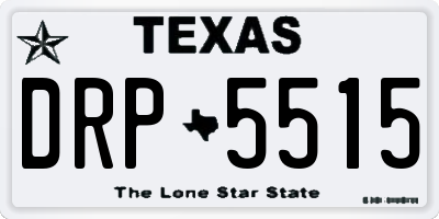 TX license plate DRP5515