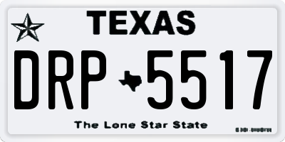 TX license plate DRP5517