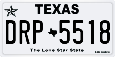 TX license plate DRP5518
