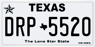 TX license plate DRP5520