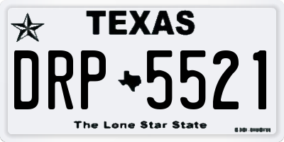 TX license plate DRP5521