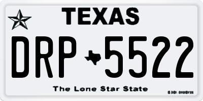 TX license plate DRP5522
