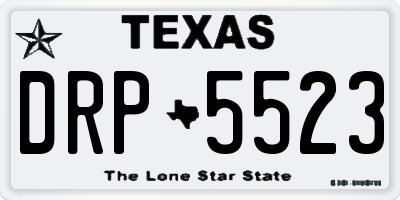 TX license plate DRP5523