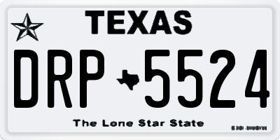 TX license plate DRP5524