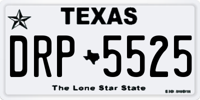 TX license plate DRP5525