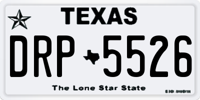 TX license plate DRP5526