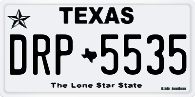 TX license plate DRP5535