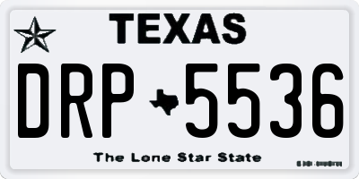 TX license plate DRP5536