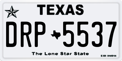 TX license plate DRP5537