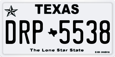 TX license plate DRP5538