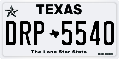 TX license plate DRP5540