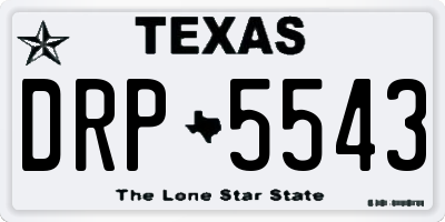 TX license plate DRP5543