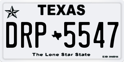 TX license plate DRP5547