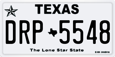 TX license plate DRP5548