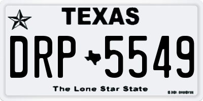 TX license plate DRP5549