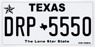 TX license plate DRP5550