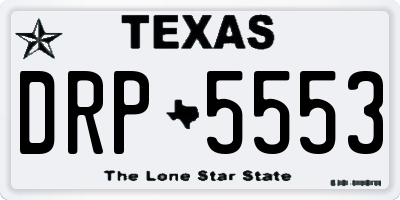 TX license plate DRP5553