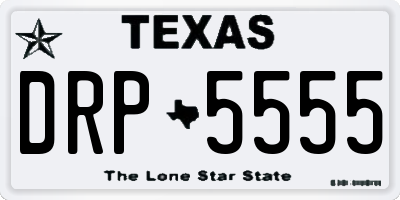 TX license plate DRP5555