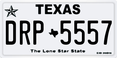 TX license plate DRP5557