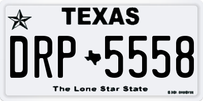 TX license plate DRP5558