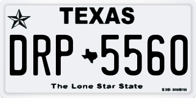 TX license plate DRP5560
