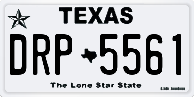 TX license plate DRP5561