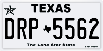 TX license plate DRP5562