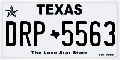 TX license plate DRP5563