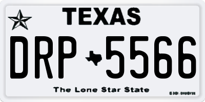 TX license plate DRP5566