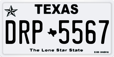 TX license plate DRP5567