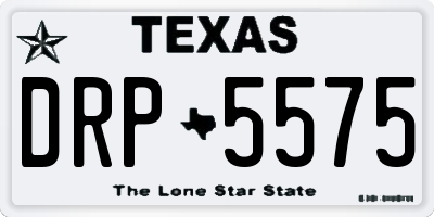 TX license plate DRP5575