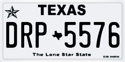 TX license plate DRP5576