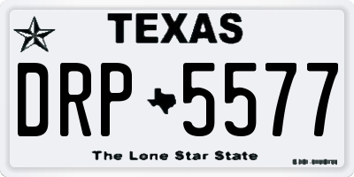 TX license plate DRP5577