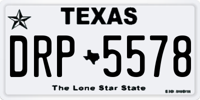 TX license plate DRP5578