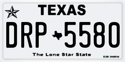 TX license plate DRP5580