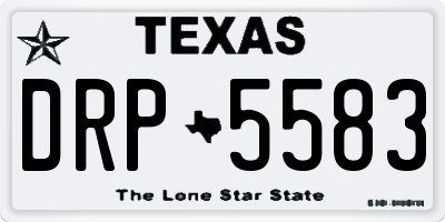 TX license plate DRP5583