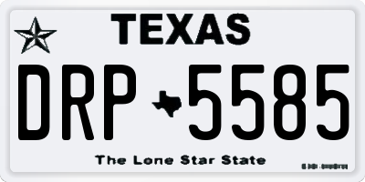 TX license plate DRP5585