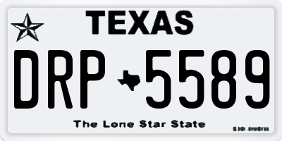TX license plate DRP5589