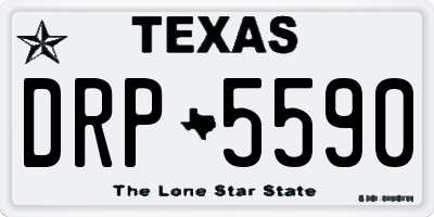 TX license plate DRP5590