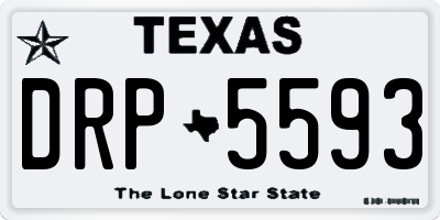 TX license plate DRP5593