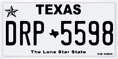 TX license plate DRP5598