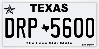TX license plate DRP5600