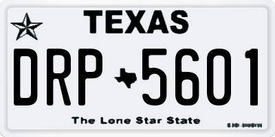 TX license plate DRP5601