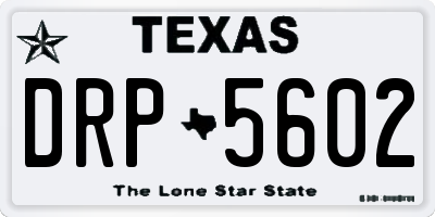 TX license plate DRP5602